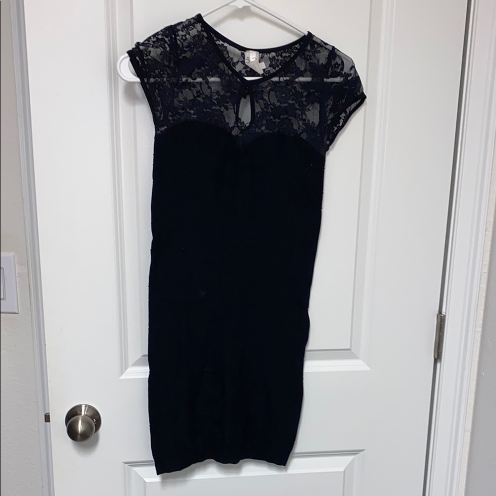 Black Lace Mini Dress